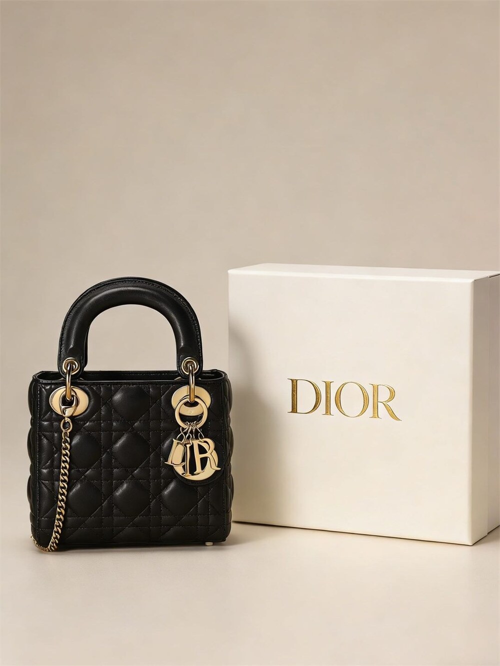 Mini Lady Dior Bag Black Cannage Lambskin